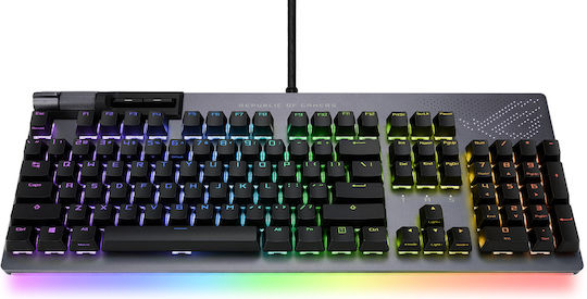 Asus ROG Strix Flare II Animate Tastatură Mecanică de Gaming cu ROG NX Red întrerupătoare și iluminare RGB Gunmetal