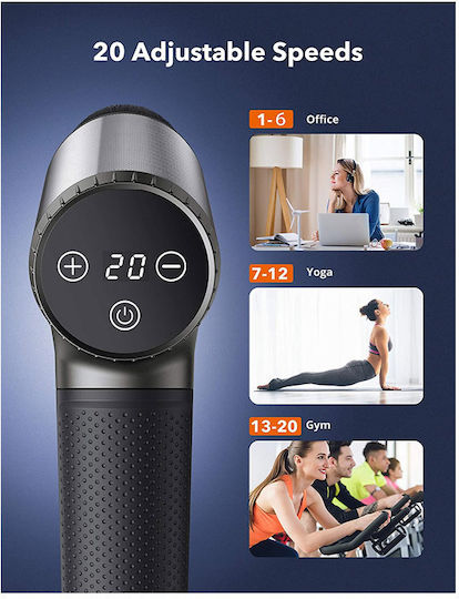 TaoTronics Waffe Massage für den Körper mit Vibration Schwarz