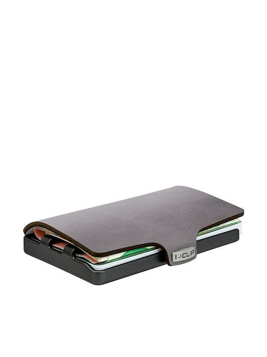 I-clip Soft Touch Мъжки Портфейл За Карти Gunmetal
