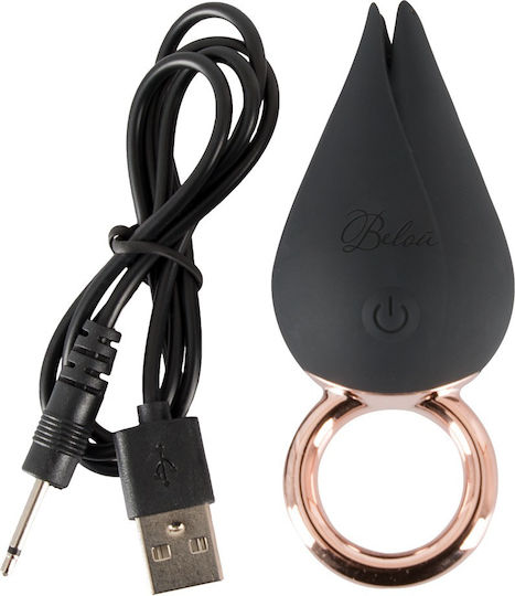 Belou Vibrator Finger Be Satisfied Finger Vibrator 3.8cm Black