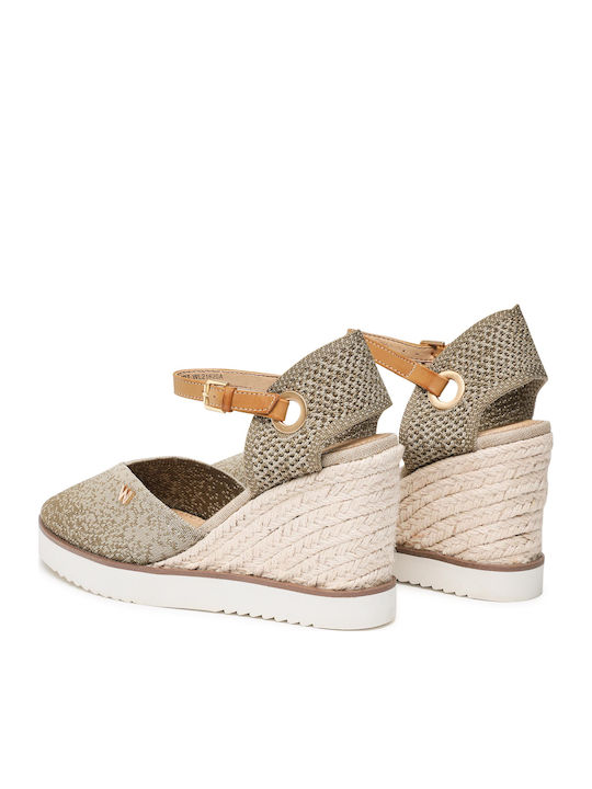 Isla Knit Damenplattformen im Espadrilles-Stil Sand