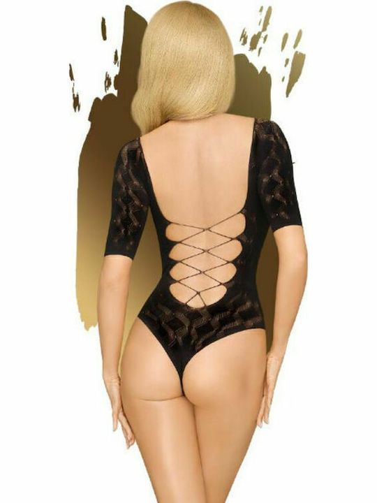 Penthouse Salute Me Teddy Sexy Κορμάκι με Δαντέλα Black