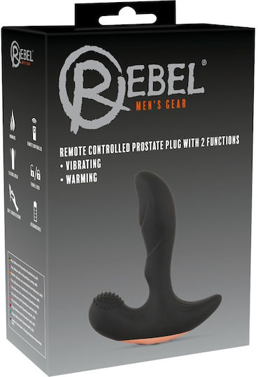 You2Toys Rebel Men's Gear Prostate Plug Anal Plug with Wireless Functionality and Vibration Black