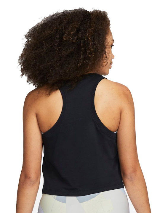 Nike Women's Athletic Cotton Blouse Sleeveless Black