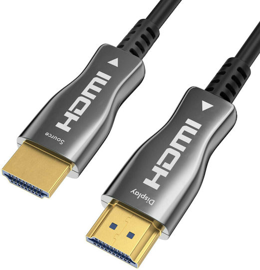 Claroc HDMI 2.1 Ултра Висока Скорост 48Gbps 4K 120Hz HDR VRR HDMI Кабел HDMI Мъжки - HDMI Мъжки 15м Черен