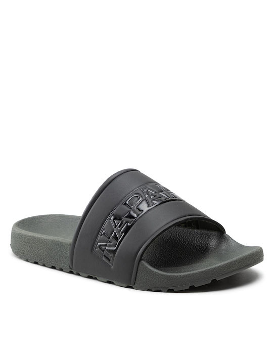 Napapijri Men's Slides Black/Green