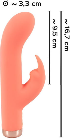 You2Toys Peachy Mini Δονητής Rabbit Mini Rabbit Vibrator 16.7cm Πορτοκαλί
