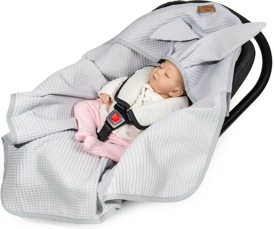 Beboulino Одеяло Детски пелени за пелени For Baby Pique Сив 78x78см.