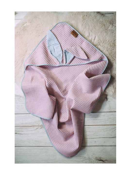 Beboulino Κουβέρτα Αγκαλιάς & Λίκνου For Baby Πικέ Ροζ 78x78cm