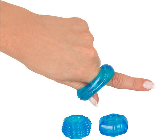You2Toys Stretchy Cock Ring Set Blue 3τμχ