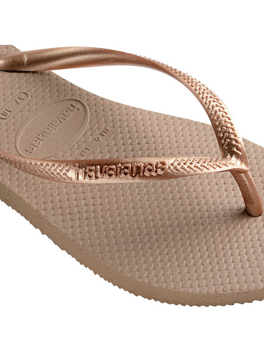 Slim Women's Flip Flops Rose Gold
