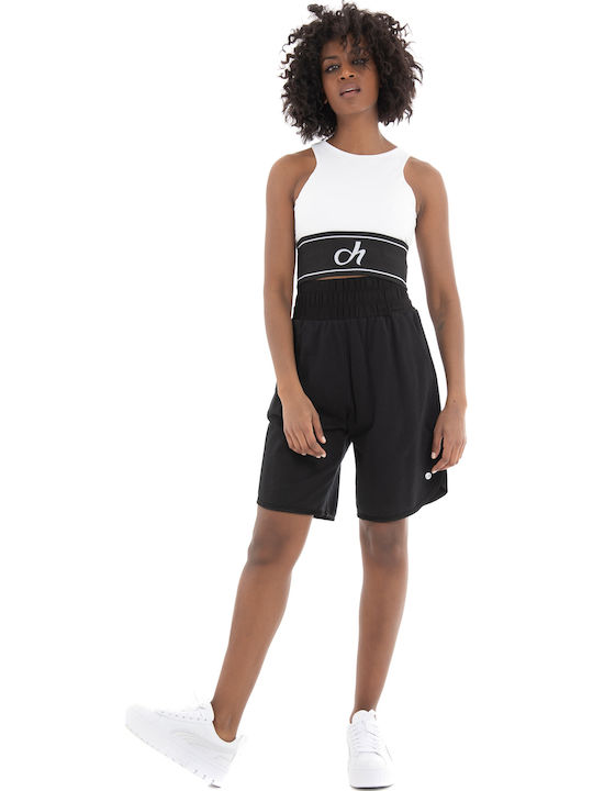 Γυναικείο Crop Top Αμάνικο Καλοκαιρινό Λευκό