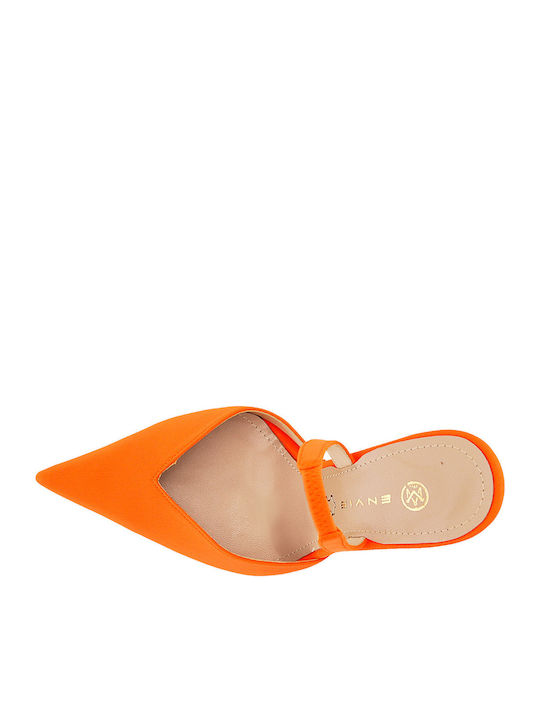 Pointed Toe Heels Orange