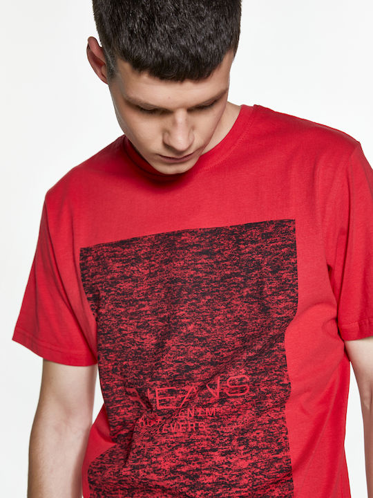 Replica T-Shirt mit verblasstem Aufdruck - Rot