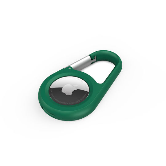 Belkin Secure Holder With Carabiner Keychain Case for AirTag in Green color