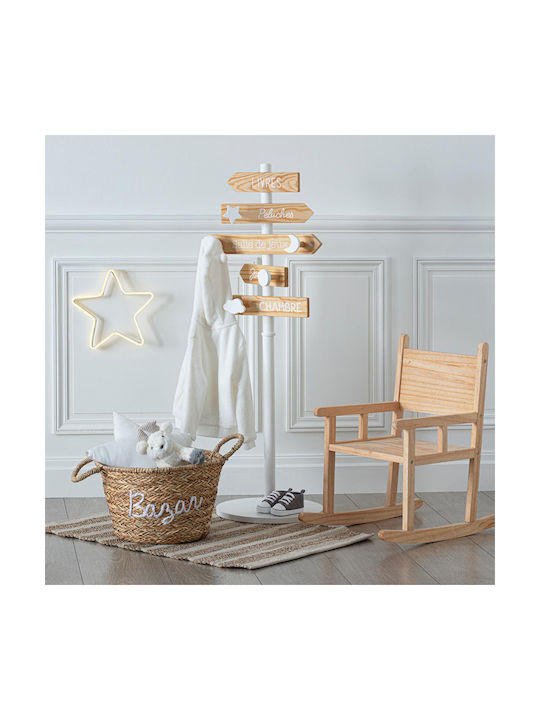 Pakketo Coat Rack Aerol Made of White Wood