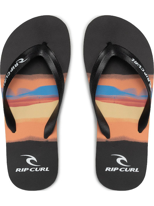 Retro Open Toe Ανδρικά Flip Flops Μαύρα