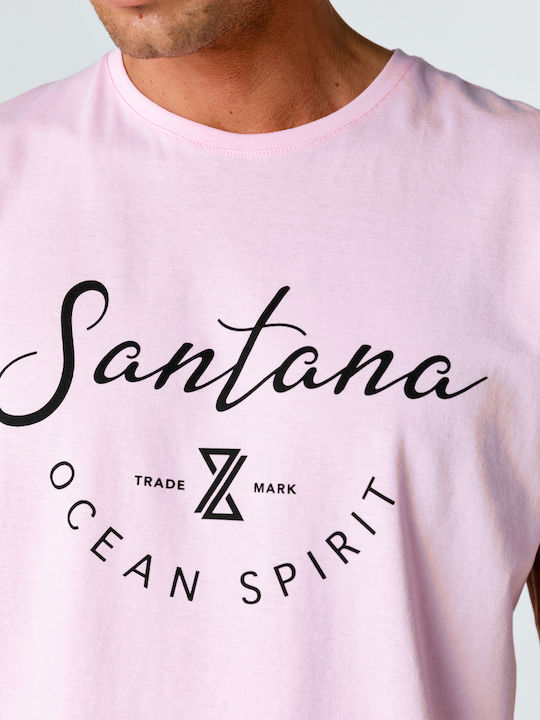 Tricou Snta cu imprimeu Santana Ocean Spirit - roz