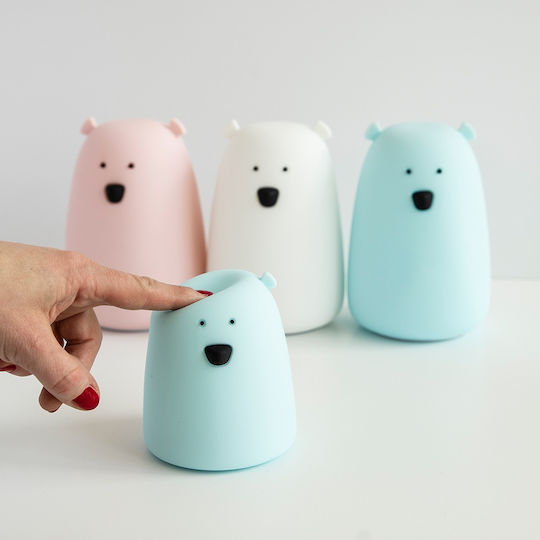 Rabbit & Friends Φωτάκι Νυκτός Bear Μπαταρίας Μπλε