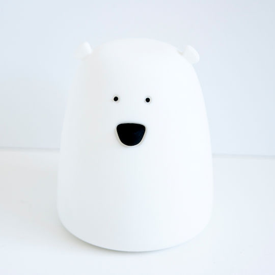 Rabbit & Friends Mini Bear Nursery Night Light Battery White