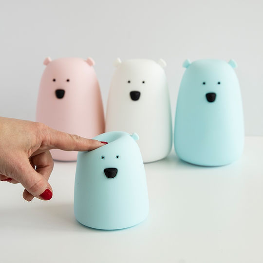 Rabbit & Friends Нощна Светлина Mini Bear Батерии Синя