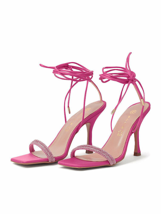 Stoff Sandalen Fuchsie