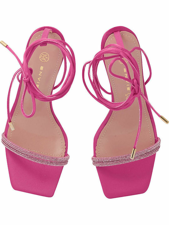 Stoff Sandalen Fuchsie