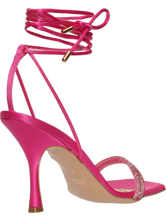 Stoff Sandalen Fuchsie