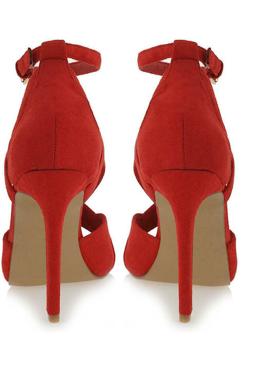 Silvia 518 Suede Sandalen Rot