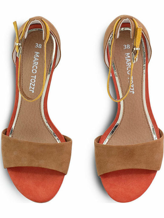 Suede Sandals Tabac Brown