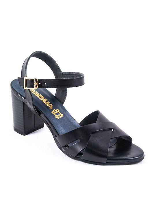 Din piele Sandale Negre