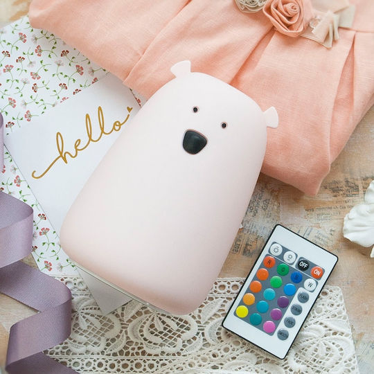Rabbit & Friends Night Light Bear Remote USB White