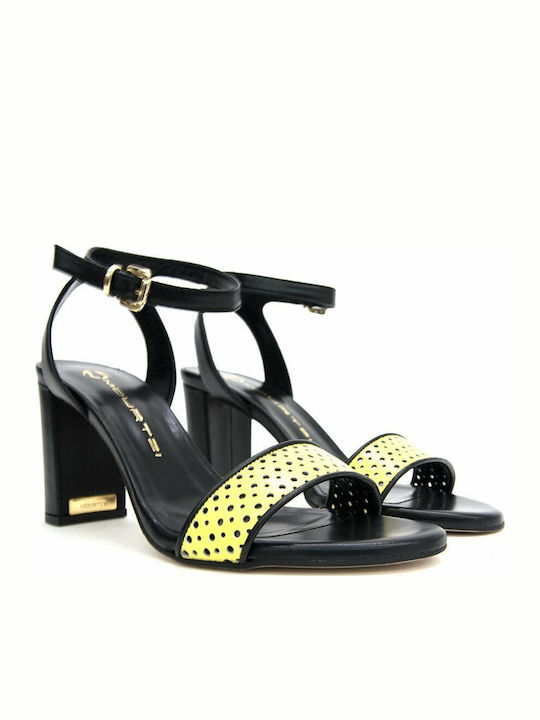 Leder Sandalen Gelb