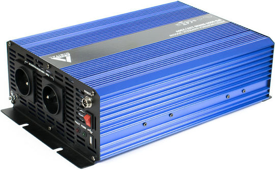 Azo Digital AZO Digital IPS-3000S Car Inverter 3000W to Converter 12V DC in 230V AC