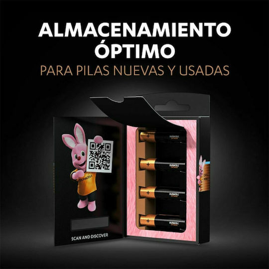 Duracell 4 Pack Alkaline Batteries AAA Optimum 200 1.5V