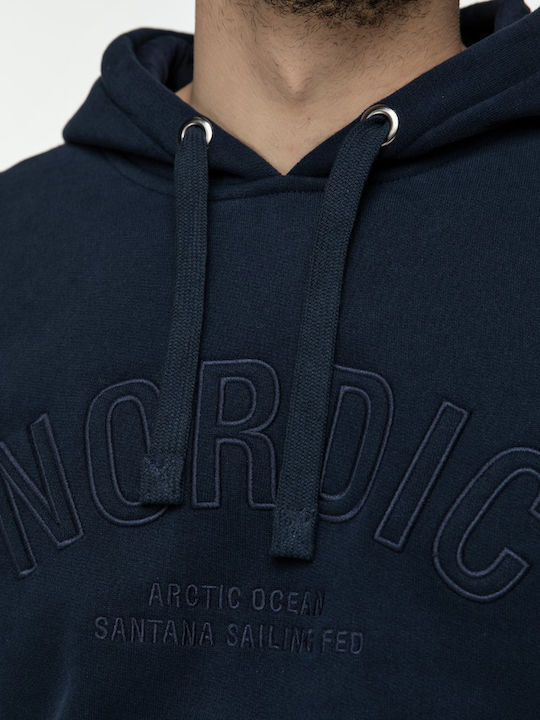 Snta Hooded Sweatshirt with Hood with Embroidery NORDIC - Blue Navy