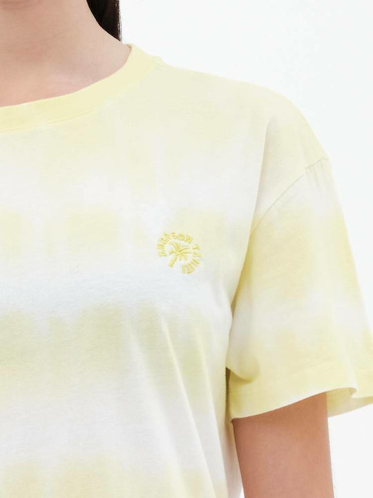 Καλοκαιρινό Mini T-shirt Φόρεμα Κίτρινο