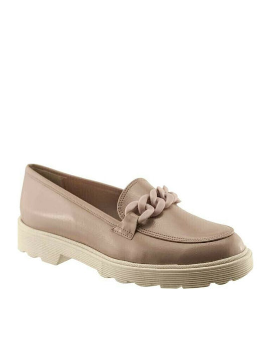 Patent Leather Women's Moccasins in Pink Color