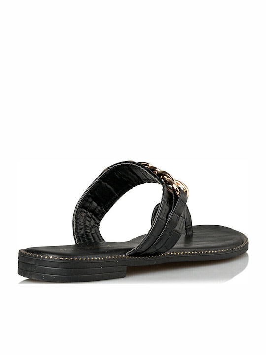 Women's Flat Sandals in Black Color