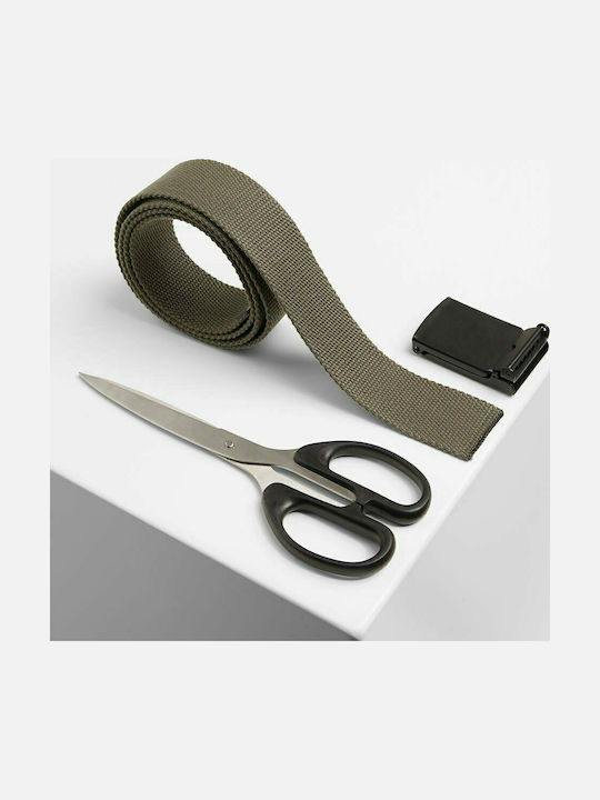 Men's Belt Fabric Webbing Belt Olive / Black