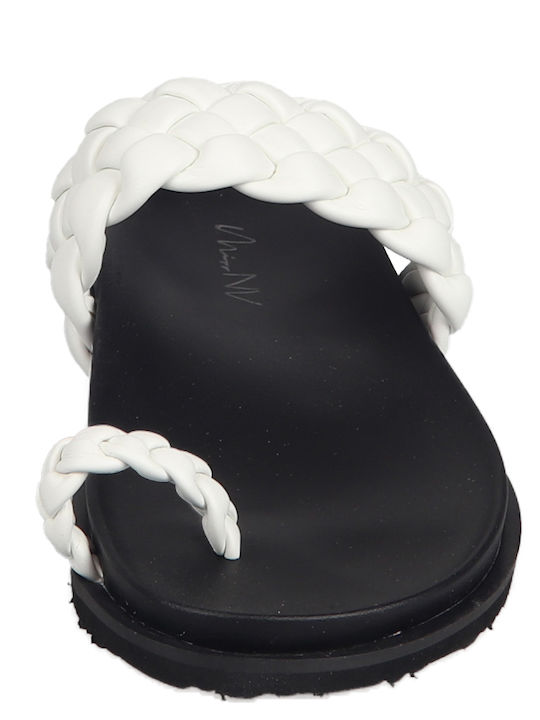 Women's Flat Sandals in White Color