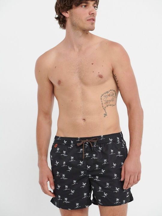 Men's Swimwear Shorts Black with Patterns
