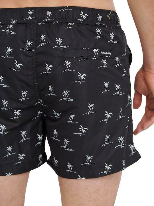 Men's Swimwear Shorts Black with Patterns