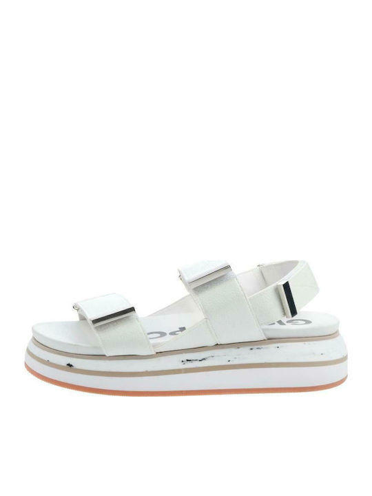 Paxton Women's Flat Sandals Sporty in White Color