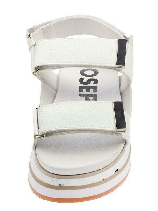 Paxton Women's Flat Sandals Sporty in White Color