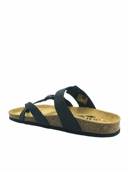 Bombay Leather Women's Flat Sandals Anatomic Apure Black