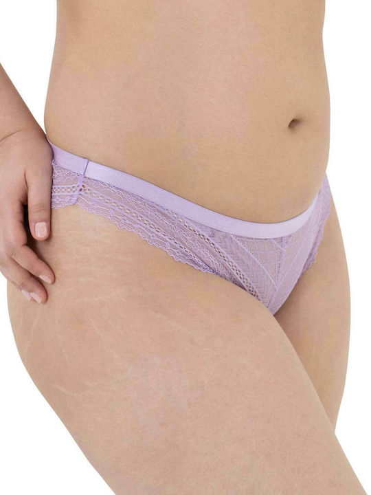 Caia Дамско Слип 2Pack с дантела White/Lilac