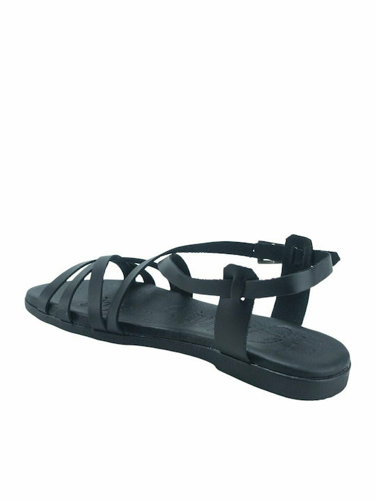 Flache Sandalen für Damen in Schwarz Farbe