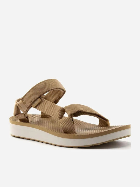 Midform Universal Women's Flat Sandals Anatomic Sporty in Beige Color