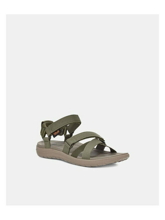 Women's Flat Sandals Anatomic Sporty in Green Color